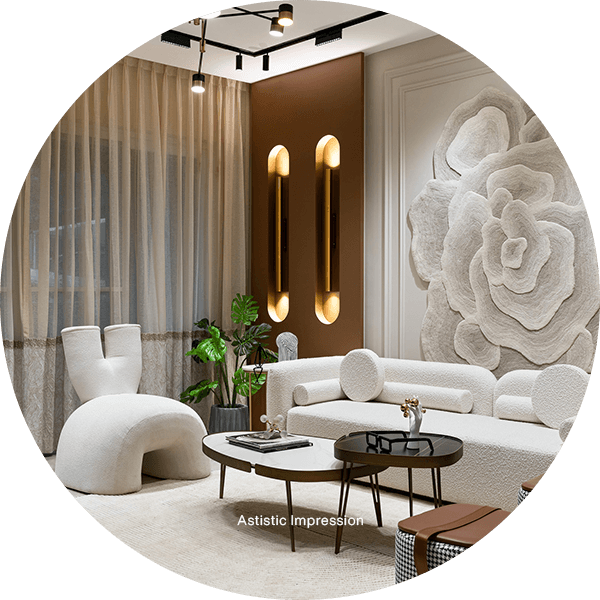 Elegant Modern Living Ambience